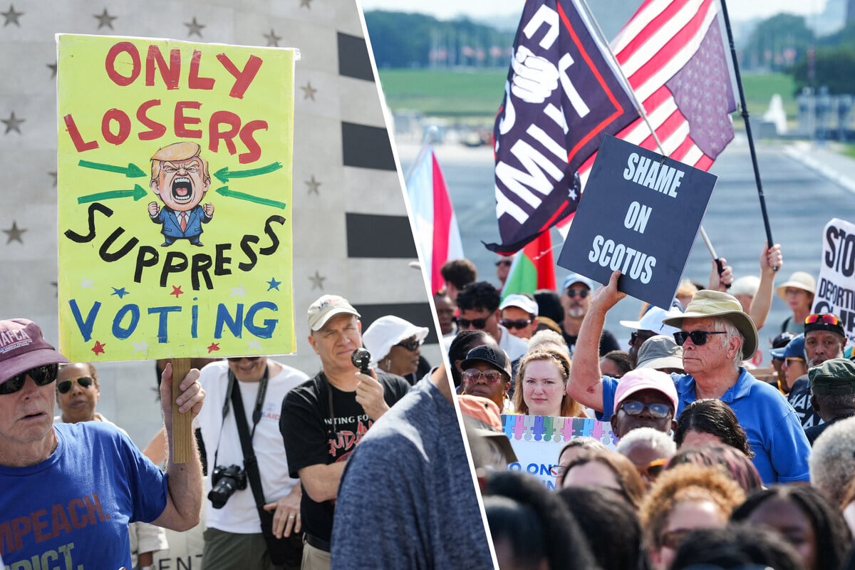 Civil rights leaders descend on Washington for Defend the Vote march against Trump