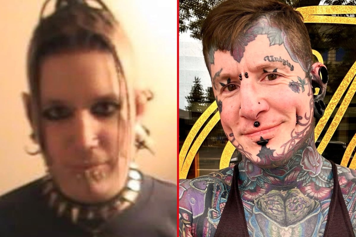 Ink addicted Canadian shows off wild 20-year tattoo transformation