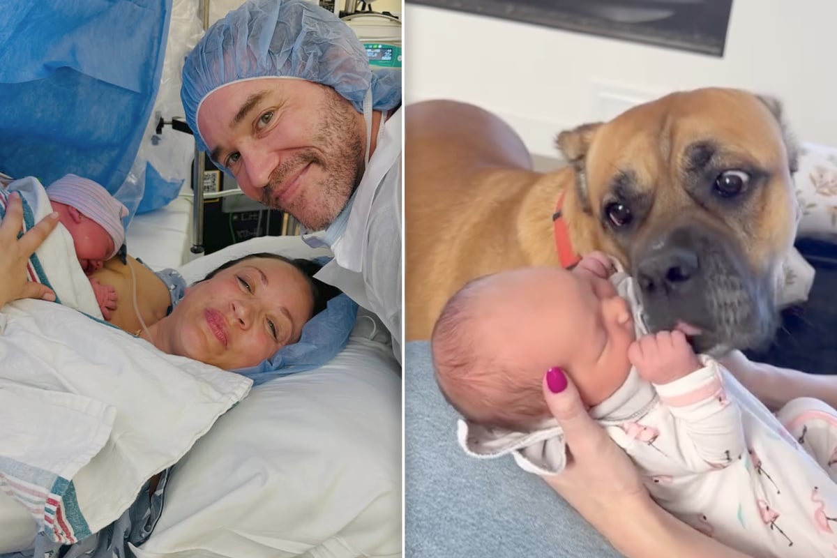 Big Bang Theory star Kaley Cuoco shares sweet moment between dog Dolly and new baby girl: "Let dogs be dogs"