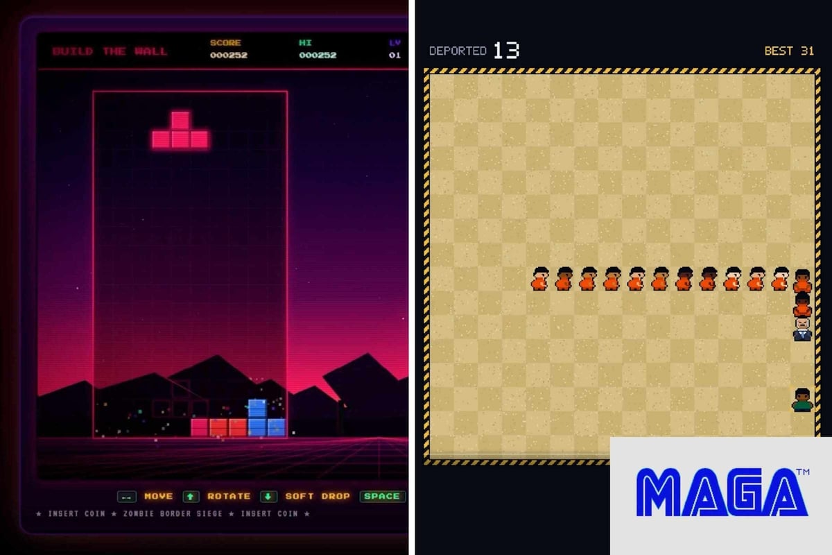 Trump White House releases video games where you can deport migrants and build a border wall: "CAN'T STOP WINNING!"