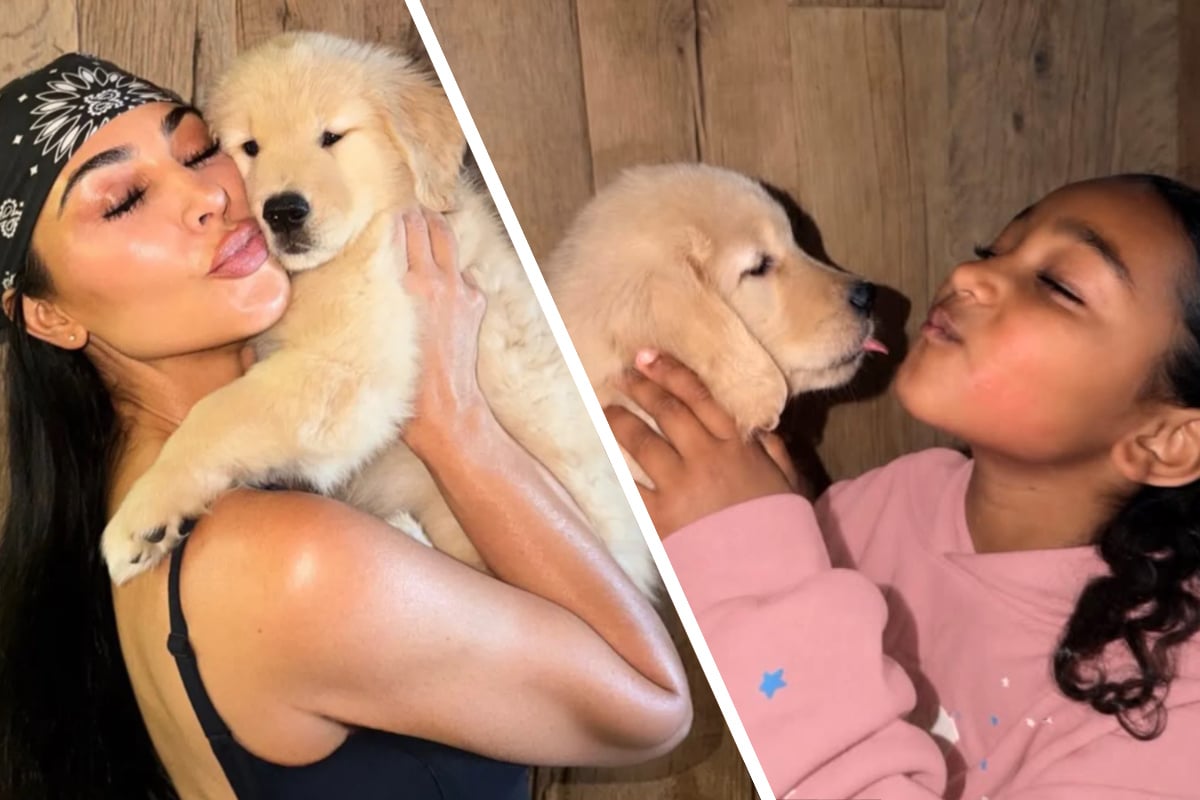 Kim Kardashian and kids cuddle up to adorable puppy – gifted by Lewis Hamilton!