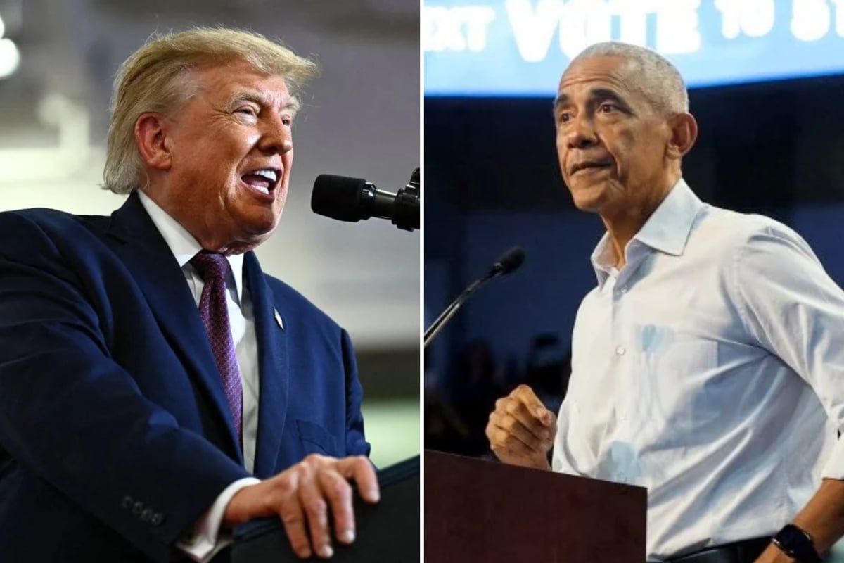 Trump and Obama revive Cheesecake Factory feud during dueling rallies: "Very upset"