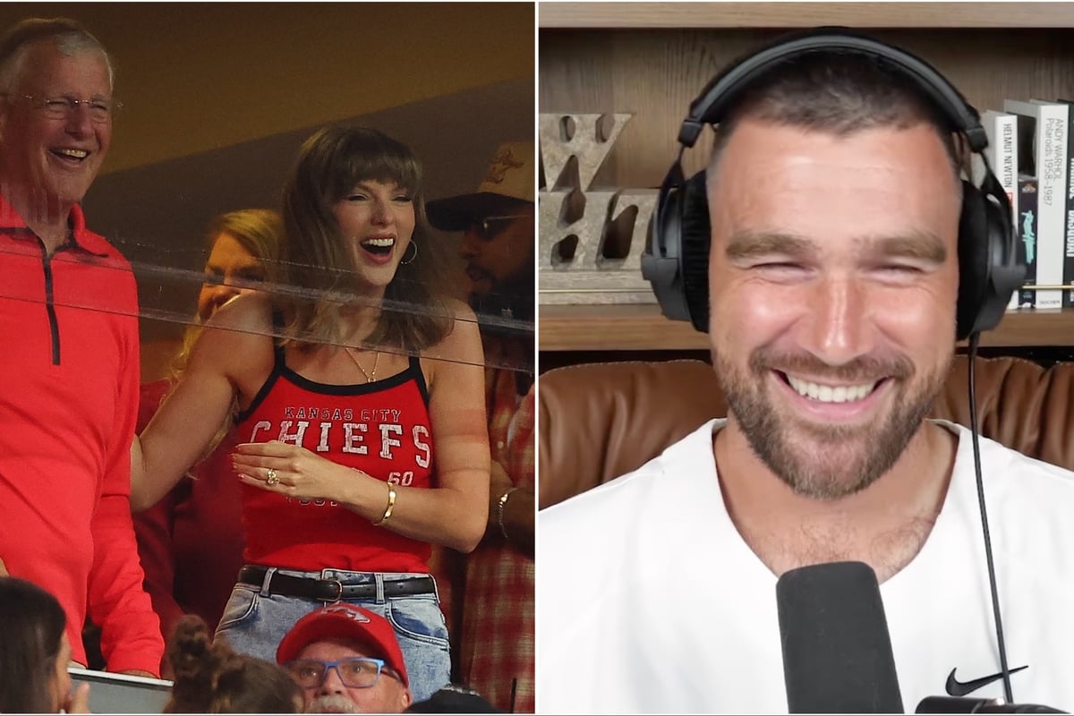 Travis Kelce adorably reacts to Taylor Swift's viral "That's my husband!" moment