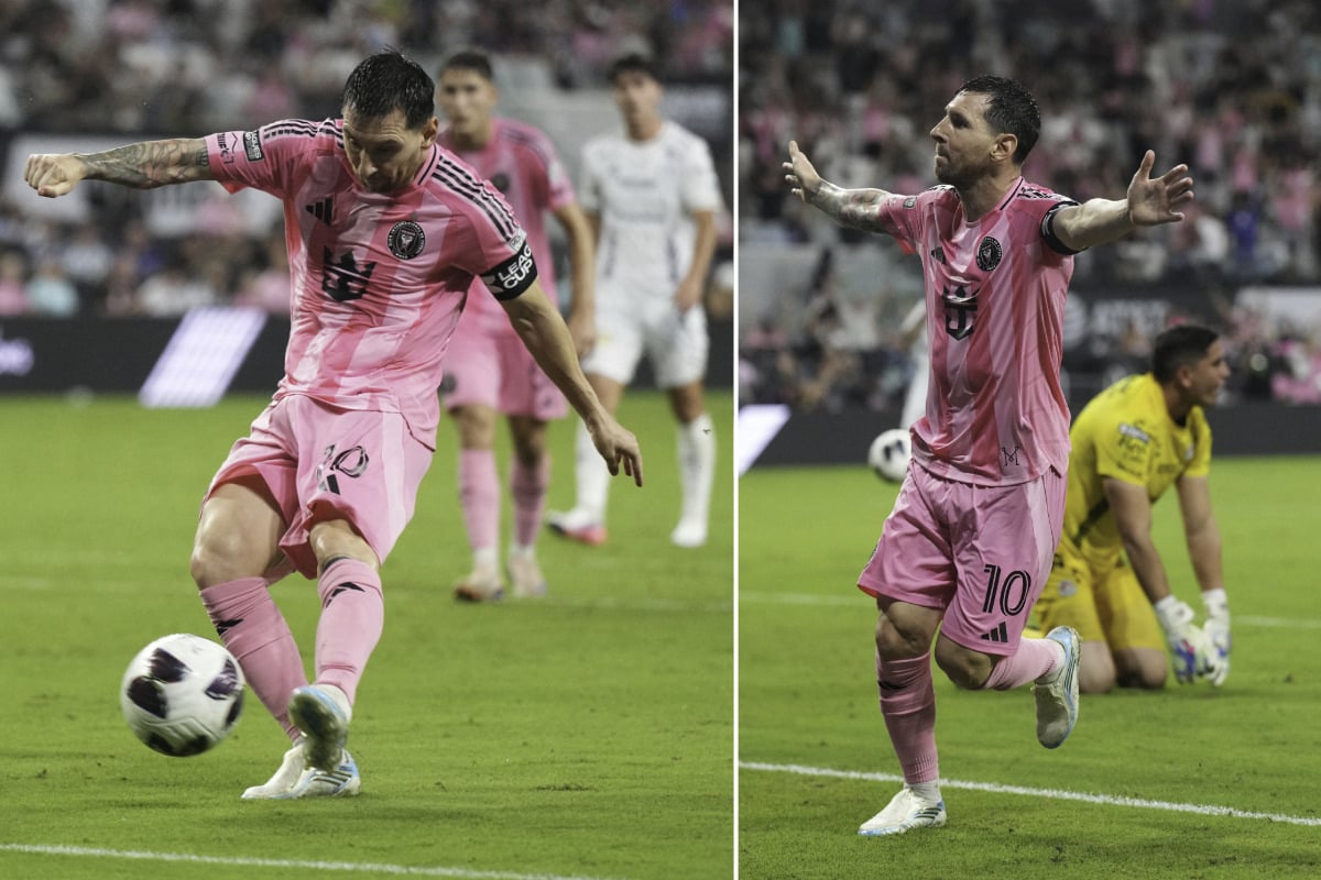 Messi scores twice to set Leagues Cup record in Miami victory