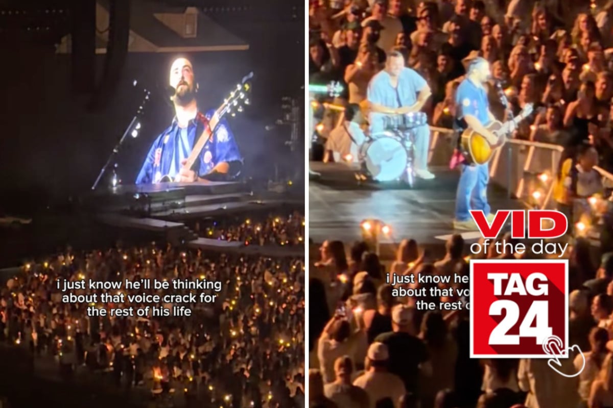 Viral Video of the Day for August 17, 2026: Noah Kahan suffers brutal voice crack onstage – and his reaction is priceless