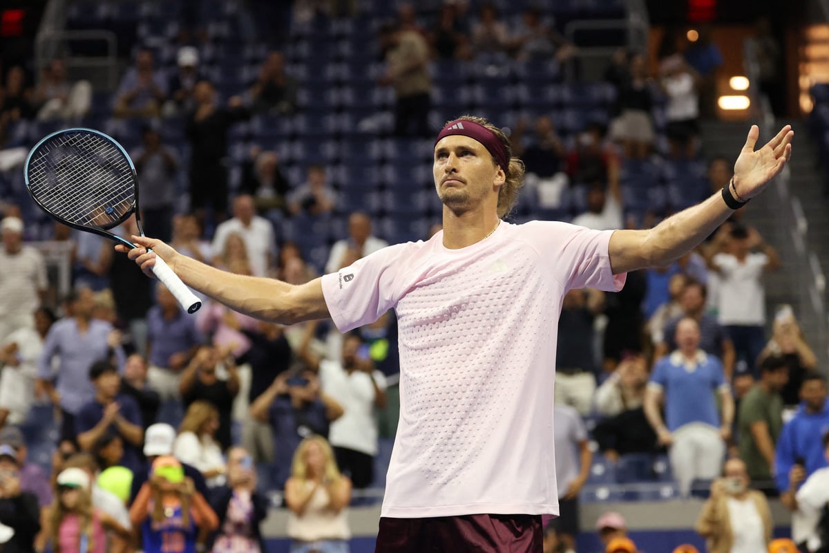 US Open: Zverev wins wild five-setter as Rybakina eases through and Cobolli makes stunning comeback