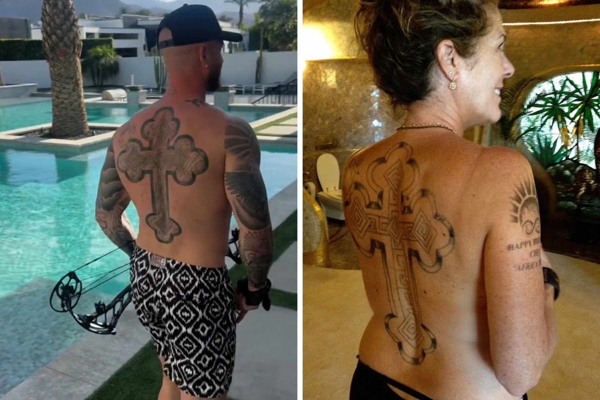 Rita Wilson shocks fans with reveal of massive back tattoo matching the one on her son Chet Hanks