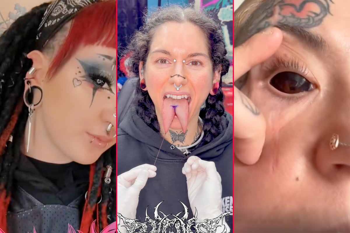 Extraordinary body mod artist gives clients orc ears, split tongues, and tattooed eyeballs