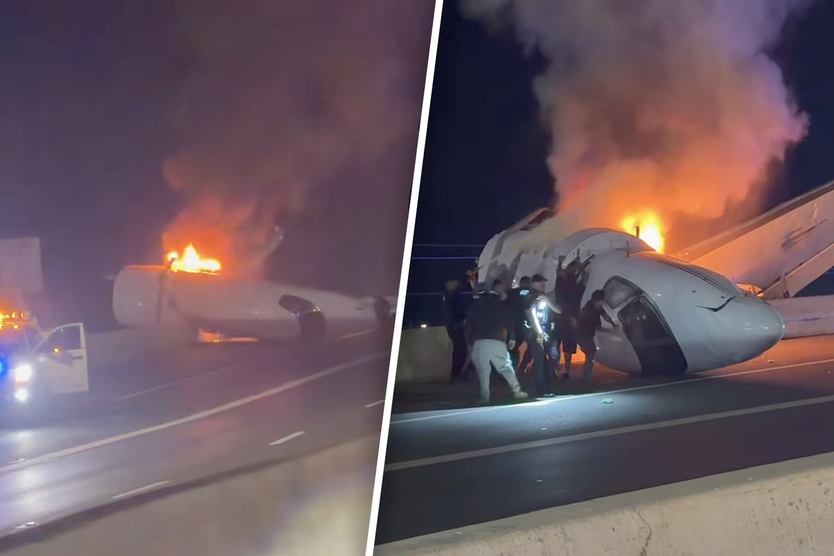 Small plane crashes onto Texas highway in deadly accident
