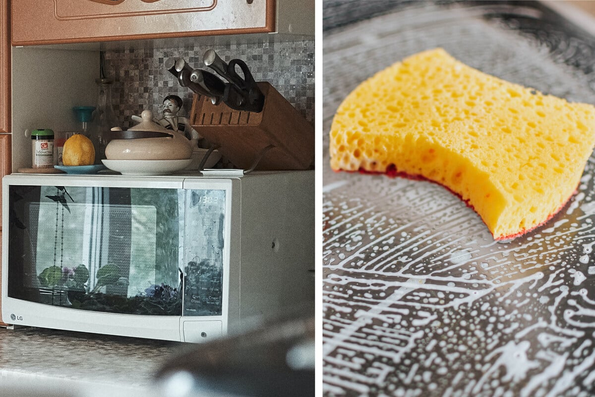 Is cleaning a kitchen sponge in the microwave a good idea? Here's another way!