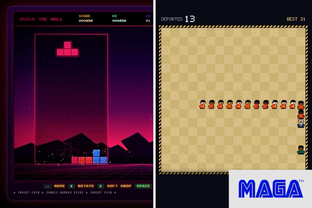 Trump White House releases video games where you can deport migrants and build a border wall: "CAN'T STOP WINNING!"