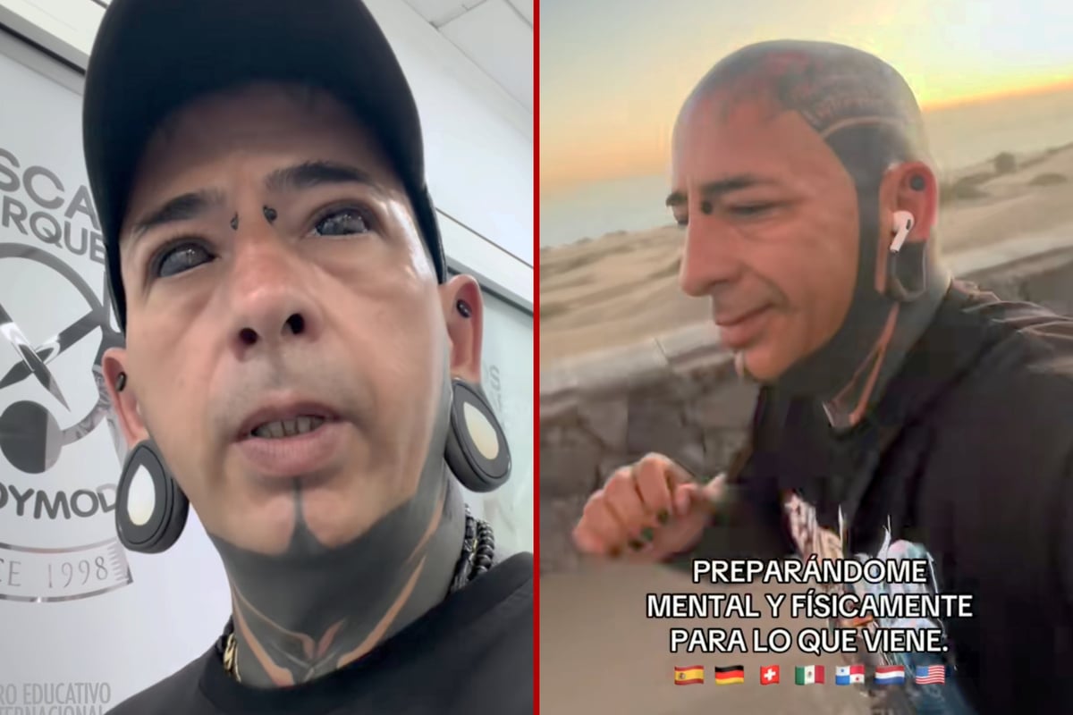 Extreme body modification fanatic tattoos eyeballs dark black
