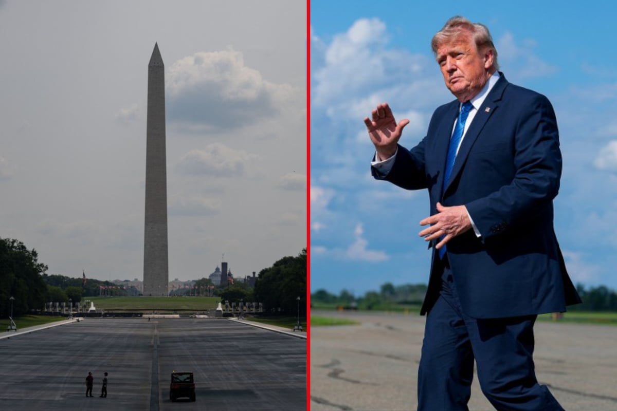 Trump throws fit over Reflecting Pool debacle "caused by vandals!"