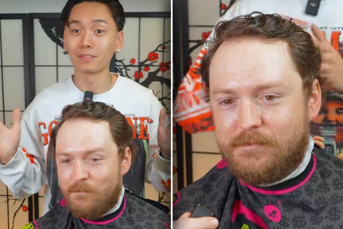 Barber goes viral for Virginia man's major makeover that is dropping jaws: "Huge difference"