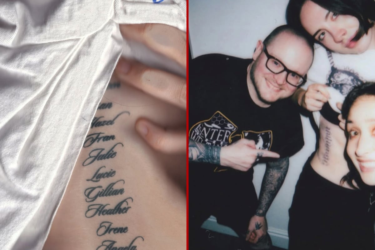 UK comedian embraces wild tattoo journey highlighting the moms of men she slept with