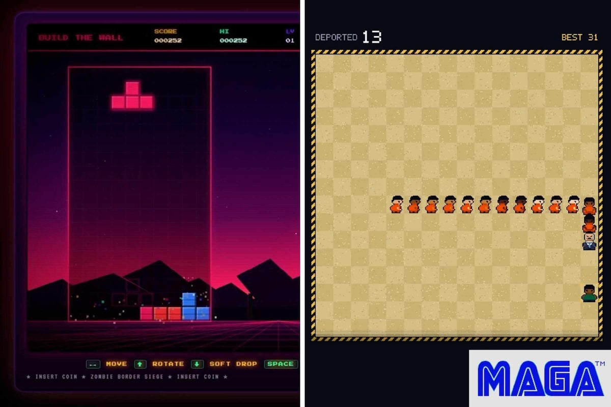 Trump White House releases video games where you can deport migrants and build a border wall: "CAN'T STOP WINNING!"