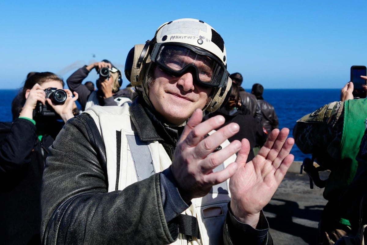 President Javier Milei attends joint US military drill in Argentine waters
