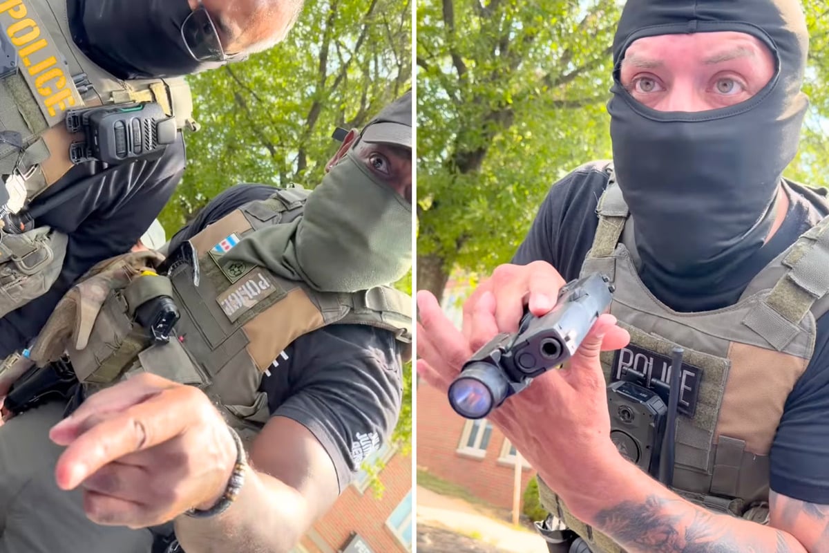 ICE agent caught on video holding Virginia woman at gunpoint