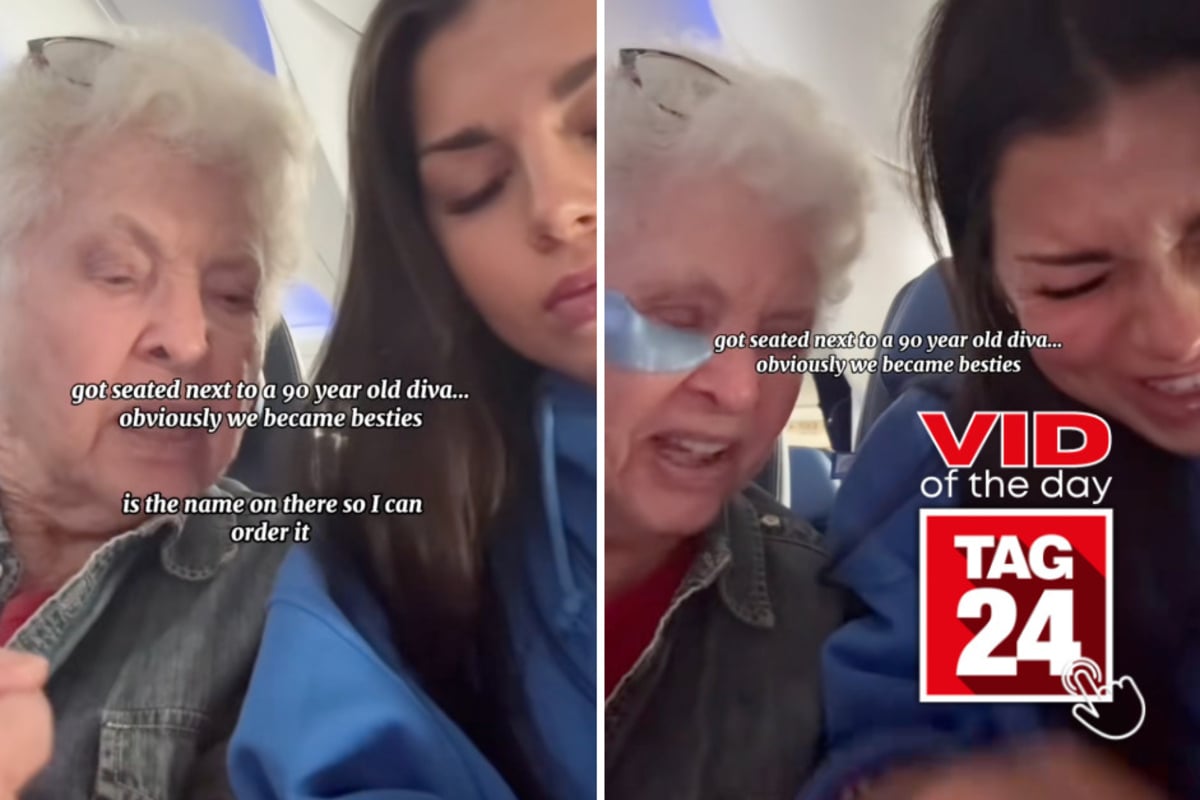 Viral Video of the Day for September 3, 2026: 90-year-old "diva" becomes besties with young woman during sweet plane ride