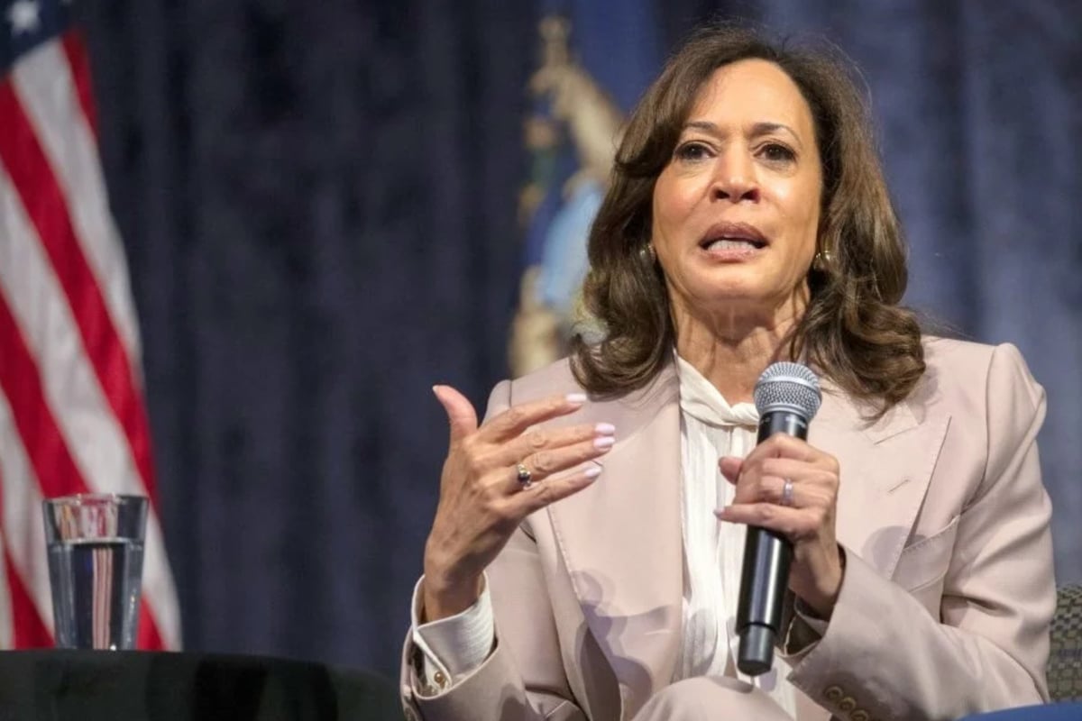 Kamala Harris calls out Trump and Biden for not acting "more forcefully" against Israel over Gaza