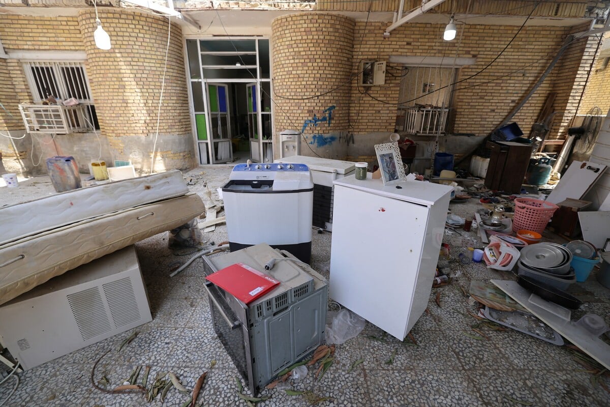 Wedding ruined by wreckage from US strikes in Iran