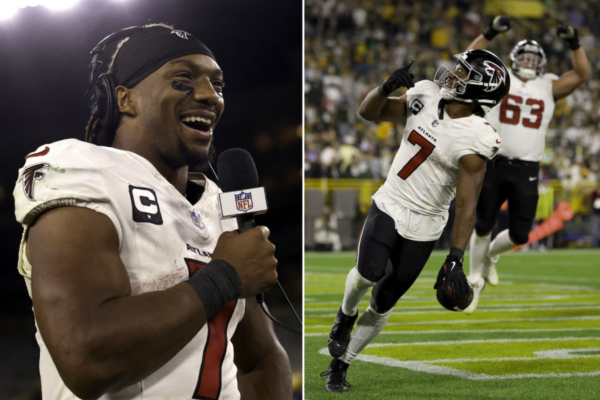 Bijan Robinson leads Falcons to huge win over Packers with explosive performance
