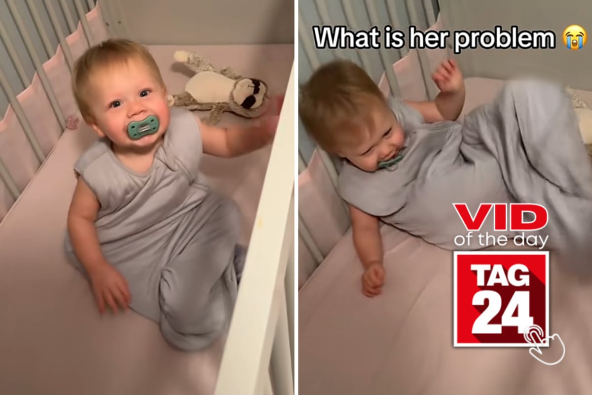 Viral Video of the Day for August 10, 2026: Baby leaves mom stunned with bizarre crib antics as TikTok asks hilarious question