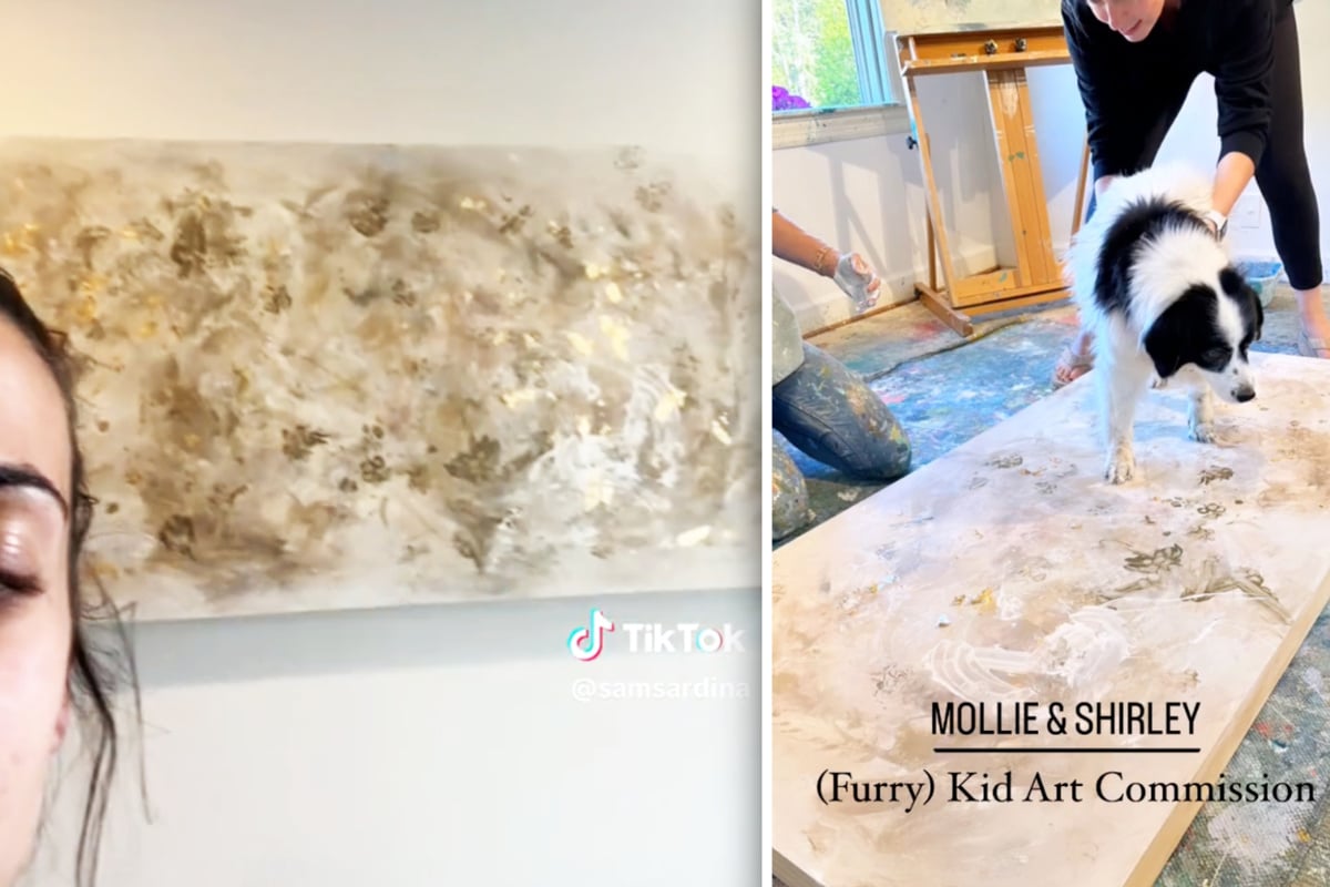 Dogs create lasting memory for their owner with adorable artwork