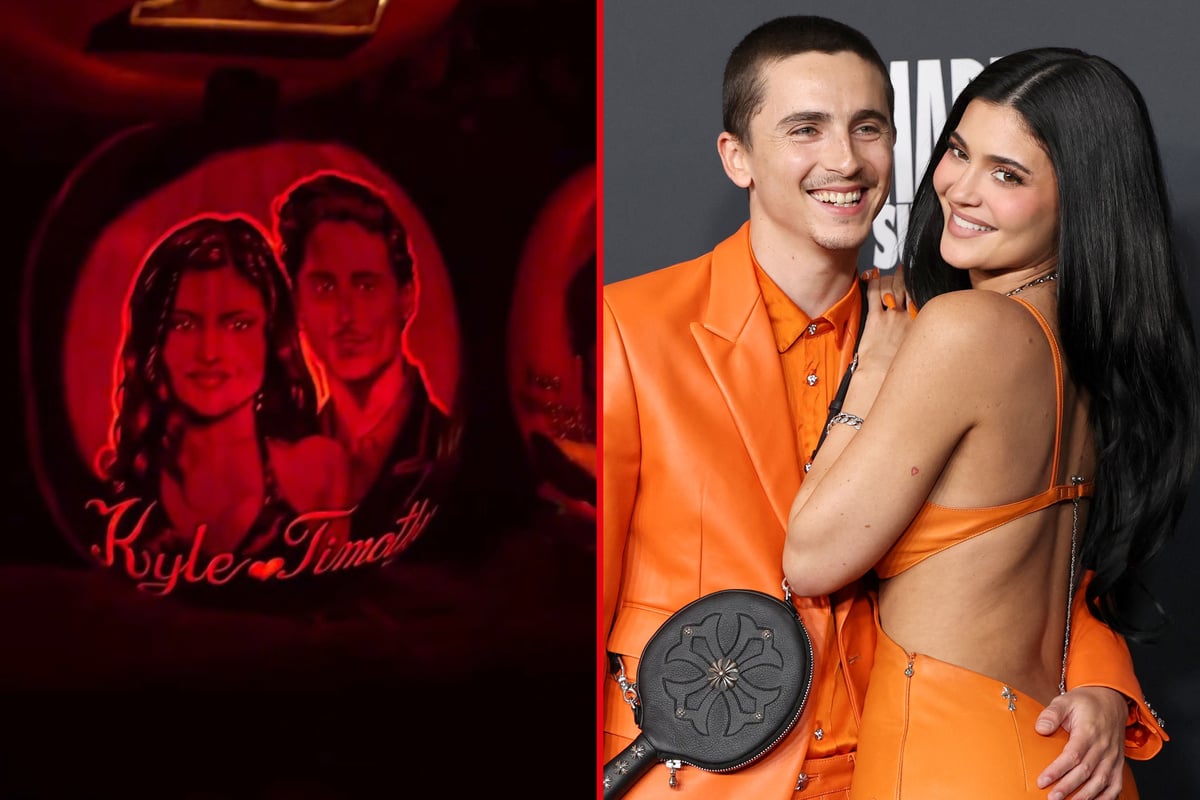 Kylie Jenner and Timothée Chalamet's romance takes center stage in family pumpkin display