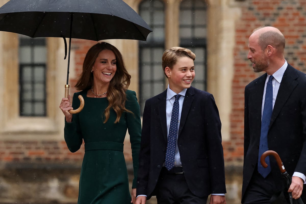 Prince William and Kate Middleton send son George off to school at Eton College