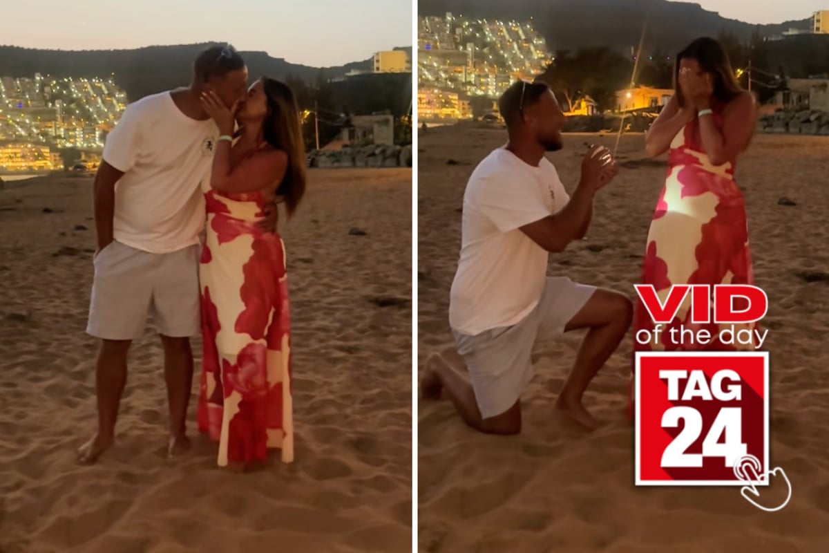 Viral Video of the Day for August 13, 2026: Daughter's hilarious reaction to mom's surprise beach proposal has TikTok cracking up