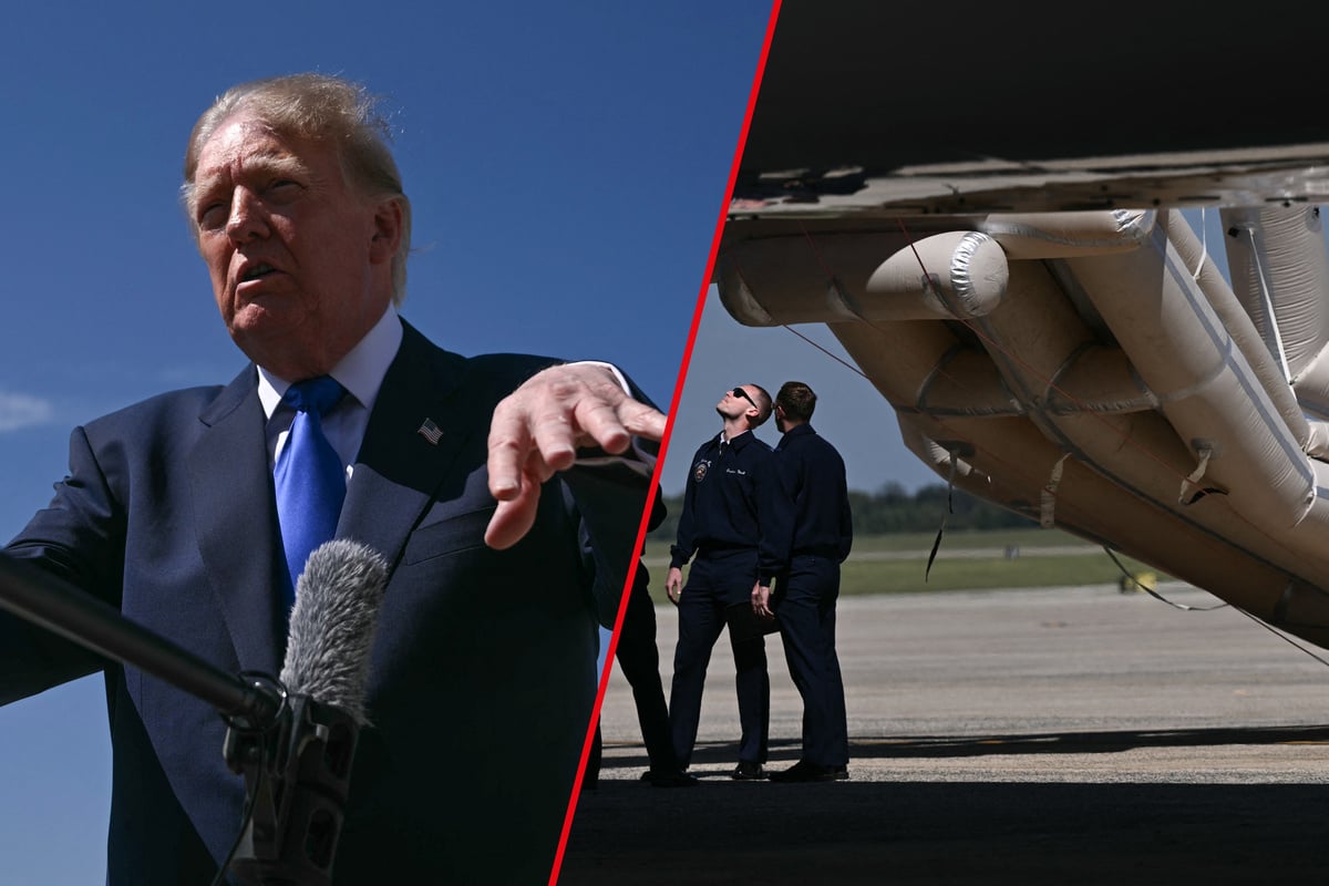 Trump's takeoff on Qatari jet delayed over inspection of emergency evacuation slides