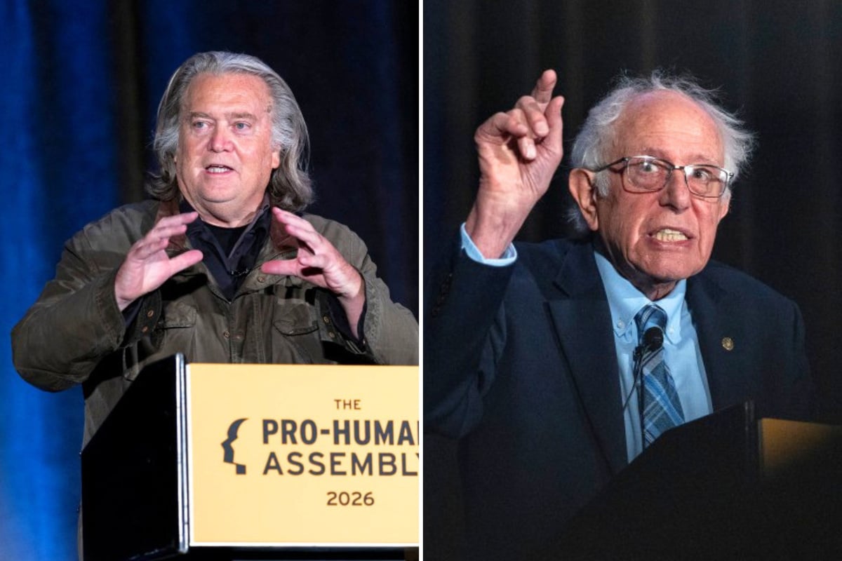 Bernie Sanders and Steve Bannon raise AI doomsday fears at "pro-human" event
