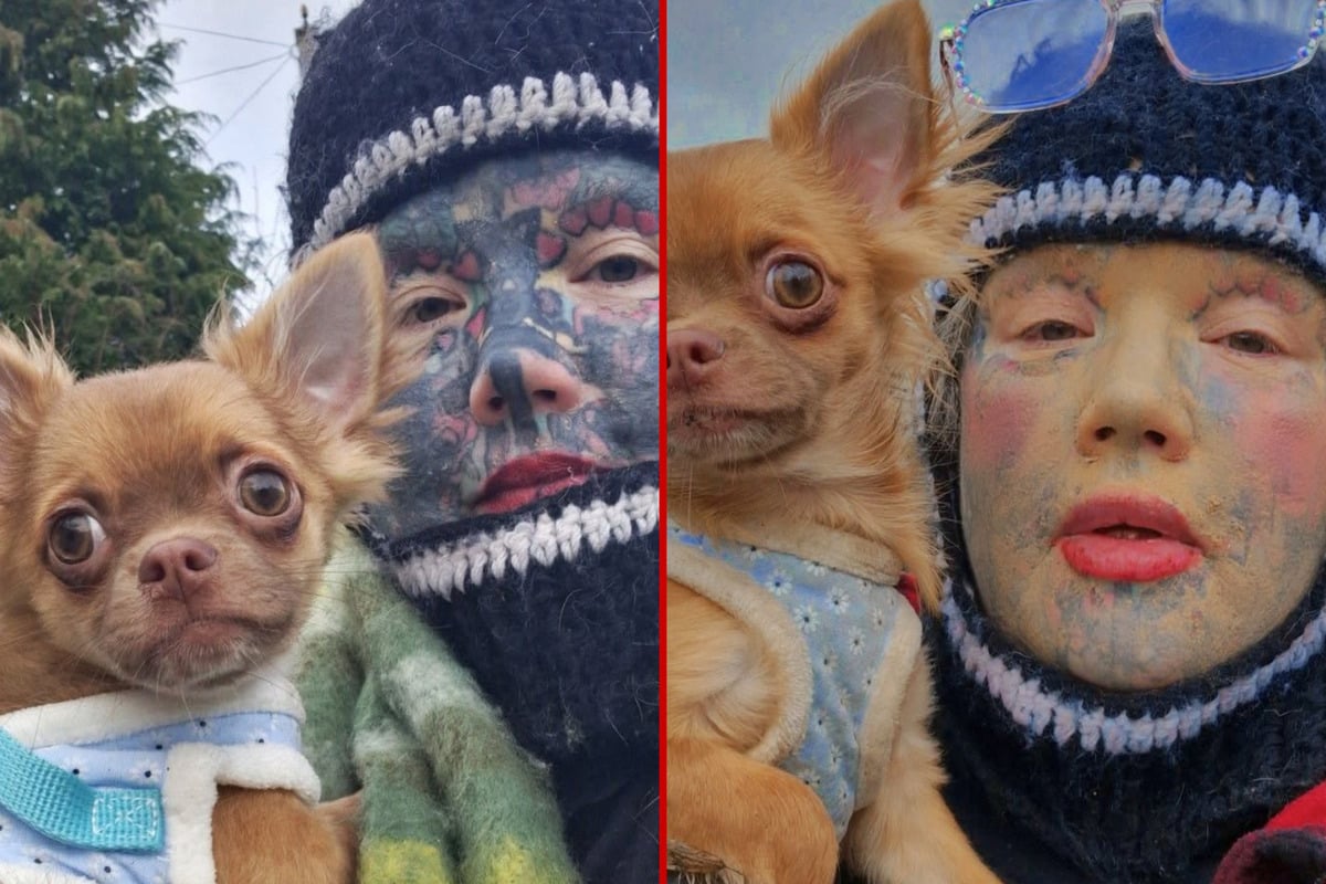 Mom with 800 tattoos makes kids cry with dramatic transformation: "Even my dog looked twice!"