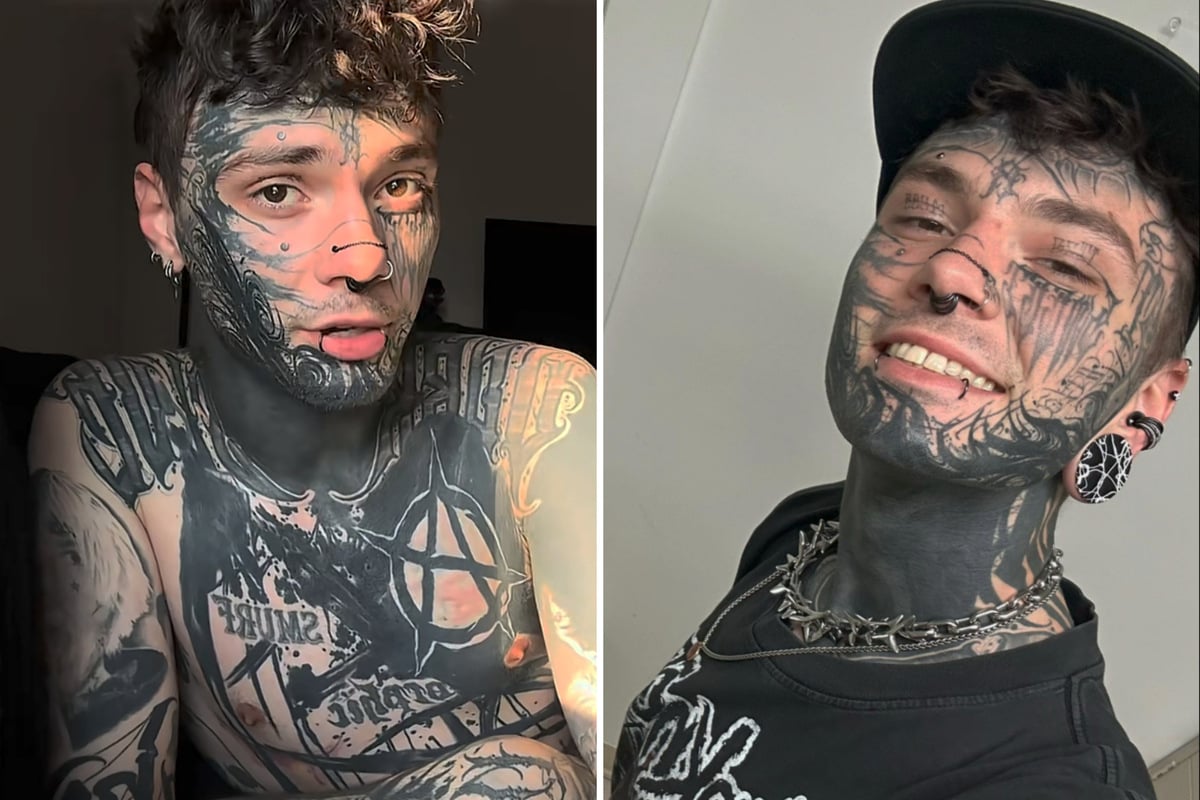 Man covered head-to-toe in tattoos battles addiction with unexpected hobby