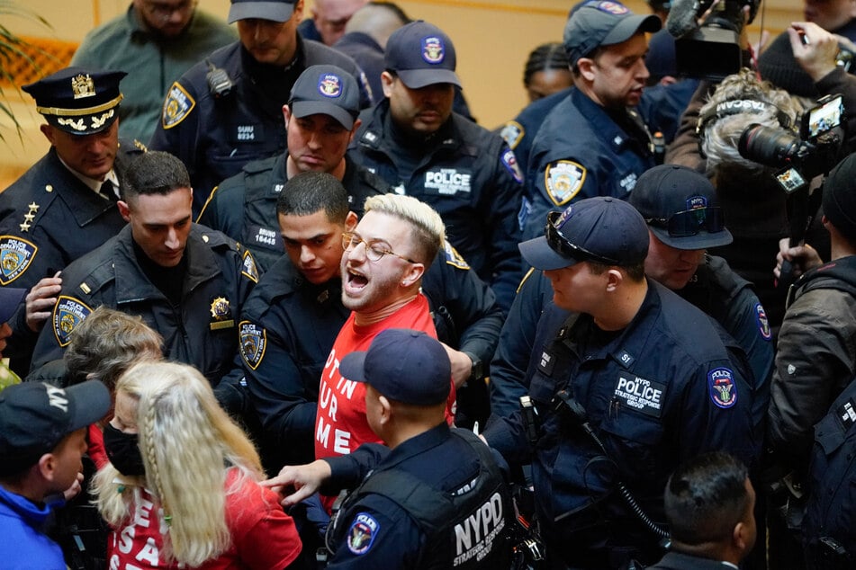 Several people marching under the banner of the group called Jewish Voice for Peace were detained by police, an AFP correspondent saw, although police did not immediately confirm any arrests.