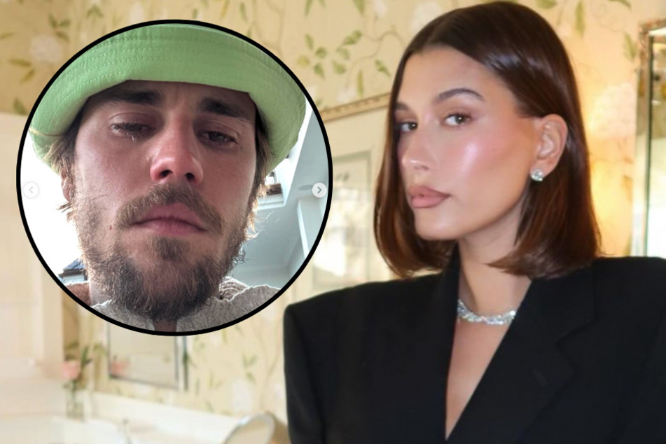 Hailey Bieber responds to Justin's cryptic crying selfies