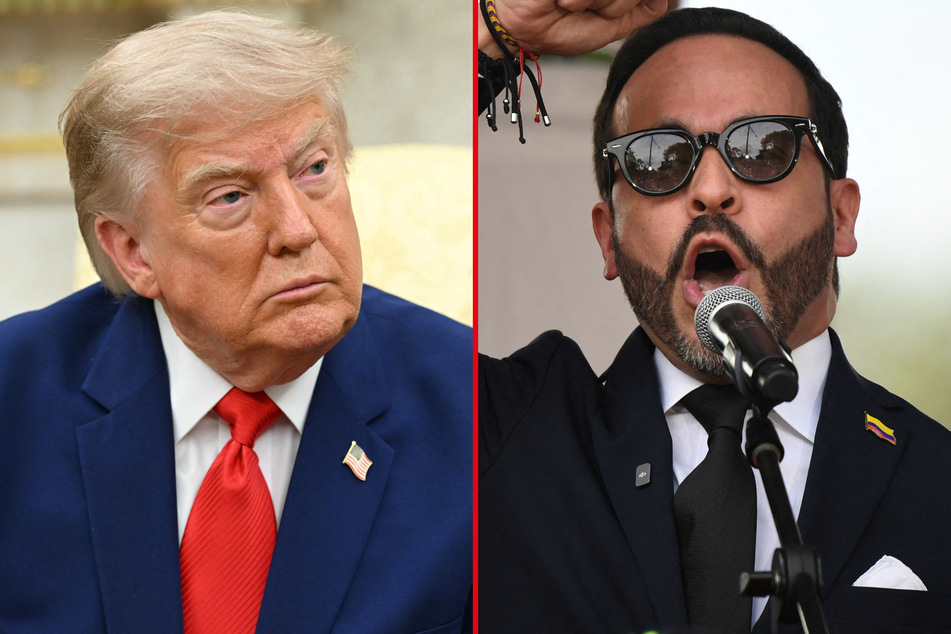 Colombia's President-Elect Abelardo de la Espriella (r) confirmed that his government will host an office belonging to President Donald Trump's (l) Shield of the Americas initiative.