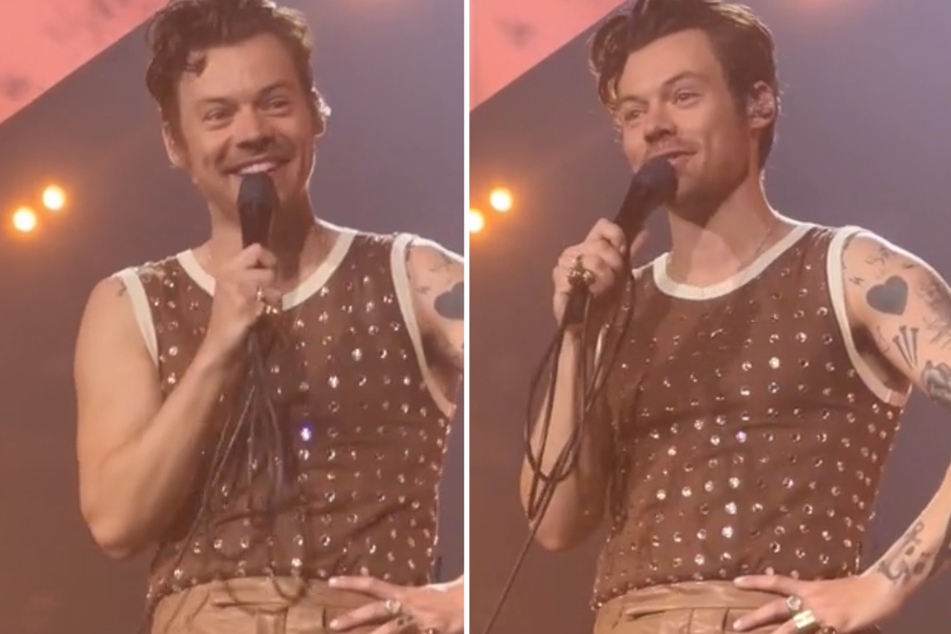 Harry Styles halts Cardiff concert to help pregnant fan in latest viral moments