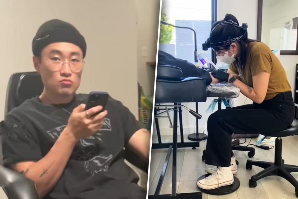 Shawn went crazy viral after his wife gave him a hilarious instruction-manual-themed tattoo on his arm.