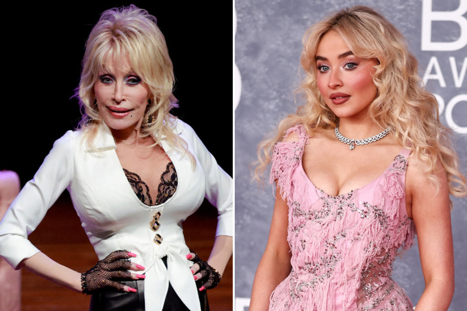 Sabrina Carpenter (r.) nabbed some sweet advice from country music legend Dolly Parton during their recent collaboration.
