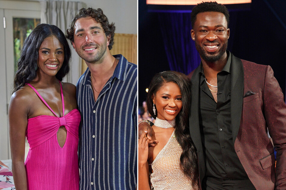 Dotun (r.) emerged victorious after Charity sent home a hopeful Joey before he could propose.