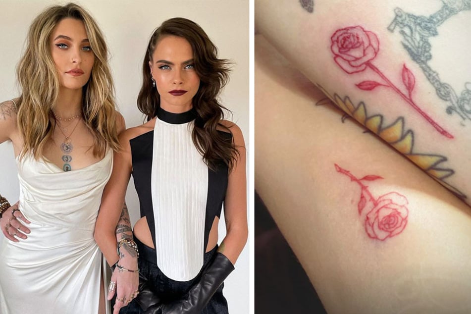 Paris Jackson and Cara Delevingne spark romance rumors with matching tattoos and wedding-wear!