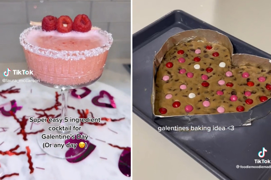 TikTokers celebrate Galentine's Day with themed cocktails and food galore.