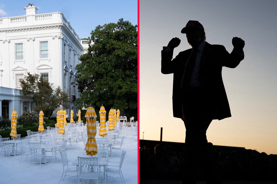 President Donald Trump will celebrate the paving over of the White House Rose Garden with a massive party.