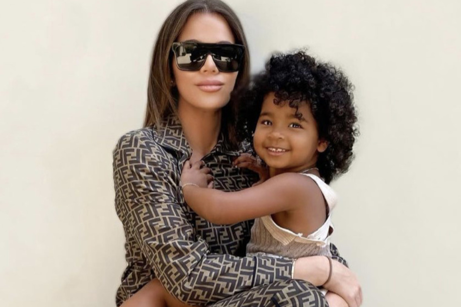 Khloé Kardashian with her daughter, True Thompson.