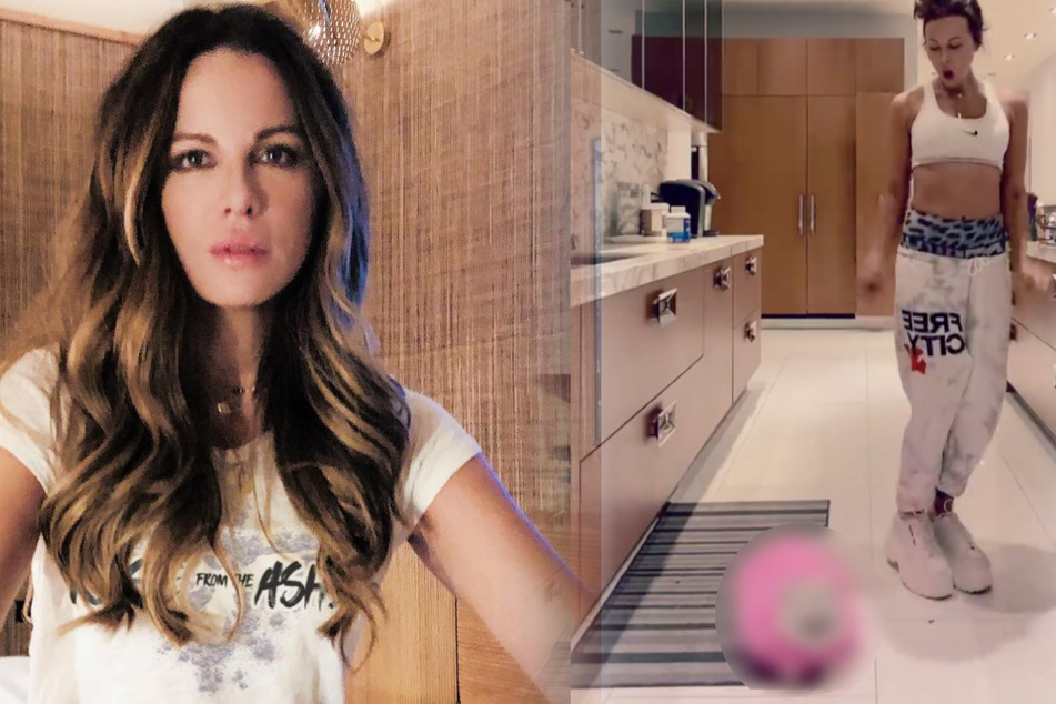 Kate Beckinsale posts Instagram dance video, but her cat steals the show!