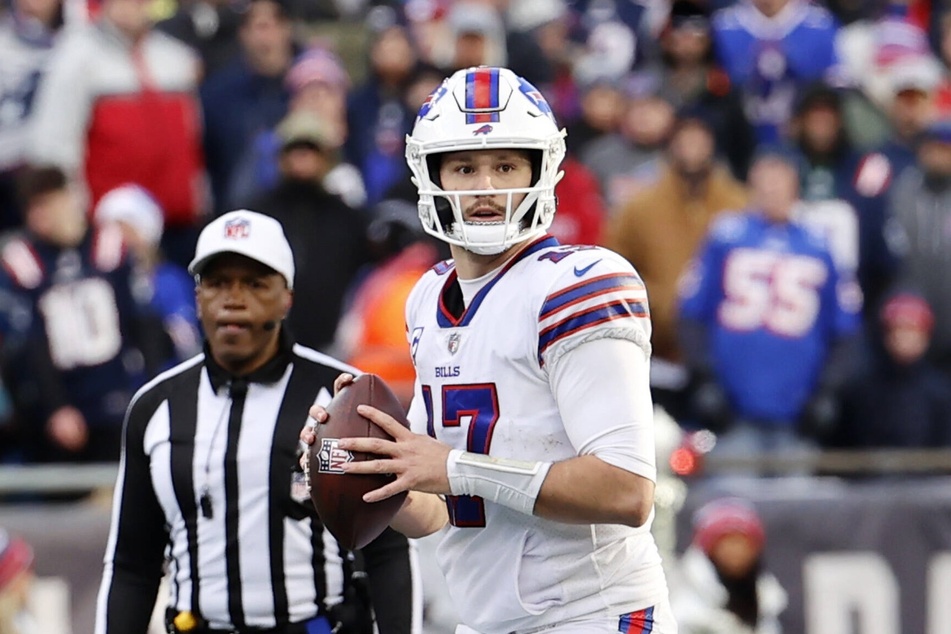 Bills quarterback Josh Allen threw for five touchdowns against the Patriots in BUffalo's Wild Card win.