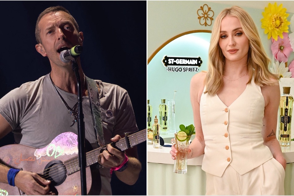 Sophie Turner and Chris Martin (l.) are said to be secretly dating after their respective recent splits.
