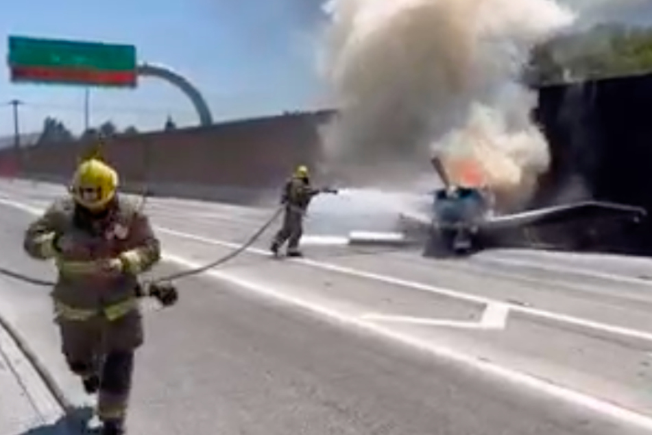 Members of the Corona fire department were able to extinguish the fire quickly.